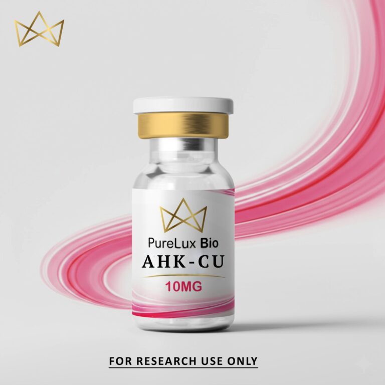 PureLux Bio AHK-Cu 10mg research compound vial for laboratory research use